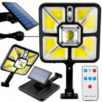 Lampa Solarna Uliczna Z Czujnikiem Ruchu Mocny Solar Z Czujką IP44 + Pilot