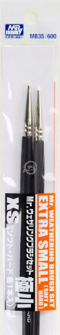 2 pędzle do weatheringu - Mr.Weathering Brush Set Extra Small Mr. Hobby MB
