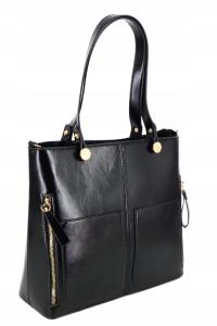 Torebka damska klasyczna teczka duża A4 wiele kieszeni wielozadaniowa