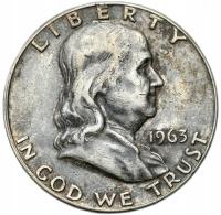 USA. 1/2 dolara 1963 Franklin – SREBRO