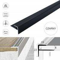 Kątownik narożnik listwa schodowa 15x22 profil Effector A60 czarny 120 cm