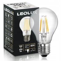 Żarówka E27 Filament 6W =50W 4000K neutralna Premium LEDLUX nie mruga ediso