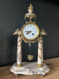 Piękny Zegar kominkowy - kolumnowy, Francja XIX w.
