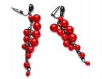 Длинные Клипсы Красный Чешский Стекло Полированный Сексуальный Подарок Женский День