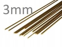 Pręt mosiężny fi ø 3 mm długość 500 mm