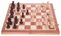 Квадратный деревянный турнир шахматы № 5 красное дерево Люкс