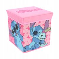 pufa pojemnik pudełko stołek Lilo & Stitch na zabawki kosz PINK