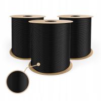 Lina POLIPROPYLENOWA 4mm Pleciona Uniwersalna Żeglarska CZARNA Gładka 100 m