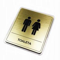Toaleta damsko-męska, transparentny podkład, INNE ZNAKI, 6cm x 8cm