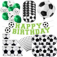 Шары тарелки чашки салфетки день рождения футбол с мячом футбол