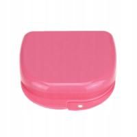 Pojemnik na etui do kąpieli protez Fałszywe zęby Pudełko do przechowywania zębów dentystycznych Różowy