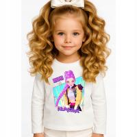 TOP bluzka dziecięca długi rękaw bawełna biały