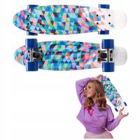 Детский скейтборд мини-карточка Метеор пластик 56X15 см ABEC - 7 до 100 кг