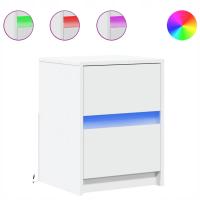 Stolik nocny LED 38x34x50 biały