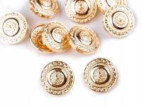 Guzik METALOWY okrągły płaszcz żakiet 17,4mm ZŁOTY