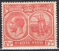 Kol.bryt. St.KITTS NEVIS 1921, SG 40, 8 GBP