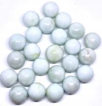 KULKI SZKLANE FI.16 MM BIAŁE SZARE PERŁOWE 25SZT