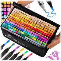 НАБОР СПИРТОВЫХ МАРКЕРОВ 262ШТ ДВУСТОРОННЯЯ ФЛОМАСТЕРЫ ФЛОМАСТЕРЫ ФЛОМАСТЕРЫ СУМКА