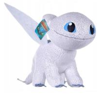 ORYGINALNA DUŻA MASKOTKA SMOK BIAŁA FURIA Wytresować Smoka 3 Pluszak 42 CM