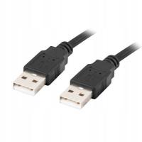 Kabel Lanberg CA-USBA-20CU-0010-BK USB-A - USB-A 1 m