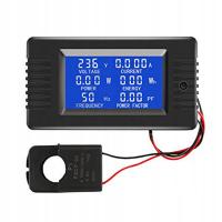 .Battery Monitor, Amp Power Watt Meter 100A LCD Display Panel Split CT SS