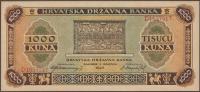 Chorwacja 1000 kuna 1943 - D - stan bankowy UNC