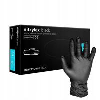 Rękawice Mercator Medical Nitrylex Black r. S czarne 100 sztuk