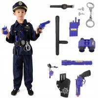 Zestaw strój POLICJANT kostium dla chłopca + akcesoria rozmiar 116-122
