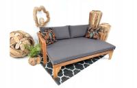 PRZEDSPRZEDAŻ - SHEKINA Sofa ogrodowa rozsuwana z poduchami, Teak