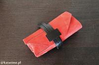 ETUI podróżne roller bag pokrowiec na 3 zegarki skóra czerwony czarny SUPER
