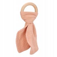 Pierścień drewna drewna drewna drewniane uszy królika baweniana gaza V2