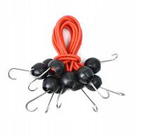 10X GUMA LINKA ELASTYCZNA Z HACZYKIEM DO MOCOWANIA PLANDEK BAGAŻU 10cm