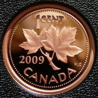 CENT KANADA 2009 LIŚĆ KLONU MAPLE LEAF PROOF UNC