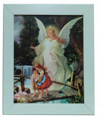 ИЗОБРАЖЕНИЕ АНГЕЛА-ХРАНИТЕЛЯ В БЕЛОЙ РАМКЕ 25X30