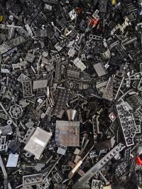 Lego mix klocków, płytek, akcesoria czarnych - 100g + BONUS