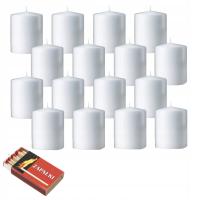 НАБОР БЕЛЫХ СВЕЧЕЙ 16 ШТ. 6 СМ НАСТОЛЬНЫЕ СВЕЧИ СВЕЧИ КАТОК ТРАДИЦИОННЫЕ 7H