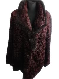 Futerko damskie Sanmi kołnierz z naturalnego futra rozmiar 48