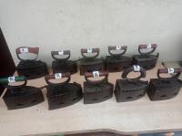 STARE ŻELAZKA ŻELIWNE NA WĘGIEL - 9 SZTUK - TANIO !!!