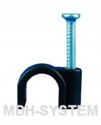 UCHWYT PRZEWODU 5 mm CZARNY 100 sztuk FLOP KLIP 5mm