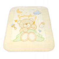 Kocyk niemowlęcy gruby 80x100 cm Koc dziecięcy z mikrofibry SHELL kremowy