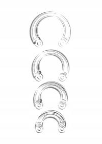 AKCESORIA MANCAGE EXTRA LARGE RING SET - TRANSPARE