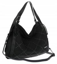 Torebka Damska Listonoszka Shopper Duża Torba na Ramię Worek CH6686 Czarna