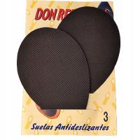 Zelówki samoprzylepne antypoślizgowe butów 9 x 6 cm czarne ( 2 ) S