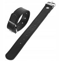 1 PARA SKÓRZANYCH PASKÓW DO KOSZYKA ROWEROWEGO DZIECIĘCEGO, CZARNE