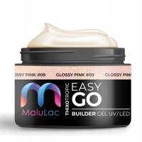 MaluLac żel budujący do paznokci samopoziomujący EasyGo GLOSSY PINK 12g