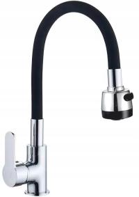 СМЕСИТЕЛЬ ДЛЯ КУХНИ С ГИБКИМ НОСИКОМ, ГИБКИЙ ЧЕРНЫЙ СМЕСИТЕЛЬ ДЛЯ РАКОВИНЫ