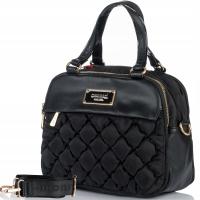 Сумка-мессенджер MONNARI стеганая спортивная вместительная 3 отделения Черная