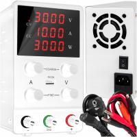 30V 10A ЛАБОРАТОРНЫЙ ИСТОЧНИК ПИТАНИЯ РЕГУЛИРУЕМЫЙ СЕРВИС ПРЕЦИЗИОННЫЙ USB 5V БЕЛЫЙ