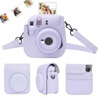 ETUI FUTERAŁ DO FUJIFILM INSTAX MINI 12 POKROWIEC NA APARAT FIOLETOWY PASEK