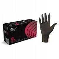 Rękawiczka jednorazowa nitrylowa Velo czarna bezpudrowa 100 szt.
